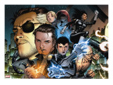 Secret Warriors 1 Cover: Nick Fury  Slingshot  Quake  Hellfire and Stonewall