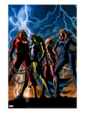 She-Hulk 34 Cover: She-Hulk  Thundra  Valkyrie and Invisible Woman
