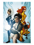 Marvel Divas 3 Cover: Photon  Hellcat  Black Cat and Firestar