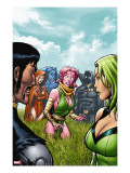 Exiles 6 Cover: Blink  Polaris  Scarlet Witch  Black Panther and Beast