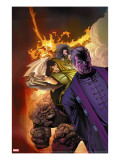 Fantastic Four: House Of M 3 Cover: Dr Doom  Magneto  Thing and Fearsome Four