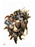 New Avengers 37 Cover: Luke Cage  Wolverine  Spider-Man  Dr Strange  Iron Fist  Ronin and Echo