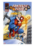 Fantastic Four 574 Cover: Spider-Man  Franklin Richards and Human Torch