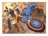 New Invaders 8 Group: Captain America  Union Jack  Human Torch  Blazing Skull and US Agent