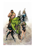Incredible Hulk 109 Cover: Hulk  Namora  Hercules  Angel  Black and Carmilla