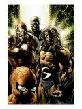 New Avengers 8 Cover: Captain America  Sentry  Iron Man  Spider-Man and New Avengers