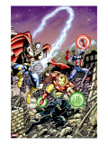 Avengers 21 Cover: Captain America  Thor  Iron Man  Black Panther and Avengers