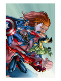 Marvel Adventures Avengers 32 Cover: Spider-Man  Captain America  Wolverine and Hulk