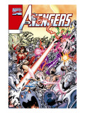 Avengers 20 Cover: Ultron  Scarlet Witch  Wonder Man  Vision  Wasp and Avengers