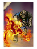 Ultimate Fantastic Four 41 Cover: Thing and Human Torch