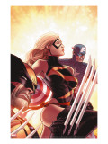 New Avengers 17 Cover: Ms Marvel  Captain America and Wolverine