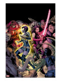 Uncanny X-Men 463 Cover: Marvel Girl  Psylocke  Juggernaut  Blob  Banshee and Callisto Crouching