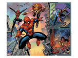 Spider-Man Family 1 Cover: Spider-Girl  Spider-Man  Arana and Spider Woman Fighting