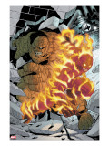 Marvel Age Fantastic Four 6 Cover: Thing and Human Torch Fighting