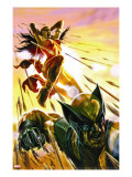 Dark Reign: Elektra 4 Cover: Elektra and Wolverine