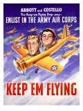 WWII Abbott and Costello Recruiting Poster