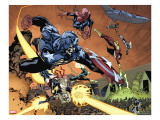 New Avengers 59 Group: Captain America  Ms Marvel  Spider-Man  Iron Fist and Spider Woman