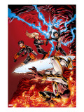 New X-Men 19 Cover: Prodigy  Hellion  Surge  Magik  New Mutants and Hellions Fighting