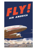 50's Fly Air America Constellation Poster