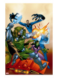 Fantastic Five 2 Cover: Dr Doom  Mr Fantastic  Invisible Woman and Lyja