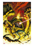 Fantastic Four 575 Cover: Thing  Mr Fantastic  Invisible Woman  Human Torch and Mole Man