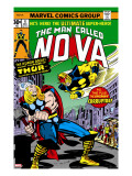 Nova: Origin Of Richard Rider - The Man Called Nova 4 Cover: Nova and Thor
