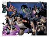 House Of M 6 Group: Wolverine  She-Hulk  Spider-Man and Warbird