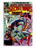 Secret Wars 3 Cover: Colossus  Nightcrawler  Spider-Man  Wolverine  Storm  Cyclops and X-Men