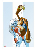 New Warriors 2 Cover: Namorita and Speedball Flying