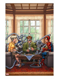 Marvel Adventures Spider-Man 33 Cover: Spider-Man  May Parker and Doctor Octopus Swinging