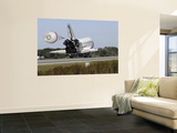 Space Shuttle Atlantis Unfurls its Drag Chute Upon Landing at Kennedy Space Center  Florida