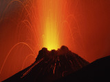 Stromboli Eruption  Aeolian Islands  North of Sicily  Italy