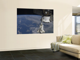 Space Shuttle Endeavour as it Approaches a Docked Russian Spacecraft