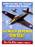 So Much Depends On Us! - WWII P40 Poster