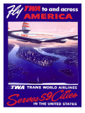 Fly Air America Constellation Poster