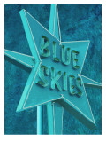 Blue Skies Ahead Vintage Road Sig