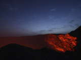 Erta Ale Morning Dawn Lavalake Reflection  Danakil Depression  Ethiopia