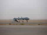 A Mq-1C Warrior Taxis Out to the Runway to for a Mission over Northern Iraq
