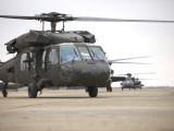 UH-60 Black Hawks Taxis Out for a Mission over Northern Iraq