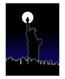 Statue Of Liberty And New York City