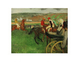 The Race Course: Amateur Jockeys near a Carriage  c1876-1887