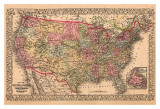 Map of the United States  c1867