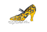 Yellow Pattern Shoe  c1955