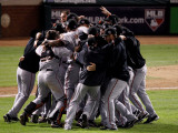 Texas Rangers v San Francisco Giants  Game 5:  San Francisco Giants celebrate their 3-1 victory