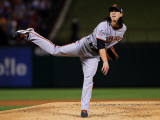 Texas Rangers v San Francisco Giants  Game 5:  Starting pitcher Tim Lincecum