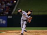 Texas Rangers v San Francisco Giants  Game 5:  Starting pitcher Tim Lincecum