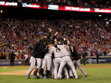 Texas Rangers v San Francisco Giants  Game 5:  San Francisco Giants celebrate their 3-1 victory