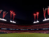 Texas Rangers v San Francisco Giants  Game 5:  Fireworks explode over Rangers Ballpark