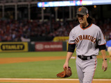 Texas Rangers v San Francisco Giants  Game 5:  Starting pitcher Tim Lincecum