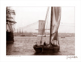 Brooklyn Bridge Under Construction  c1877